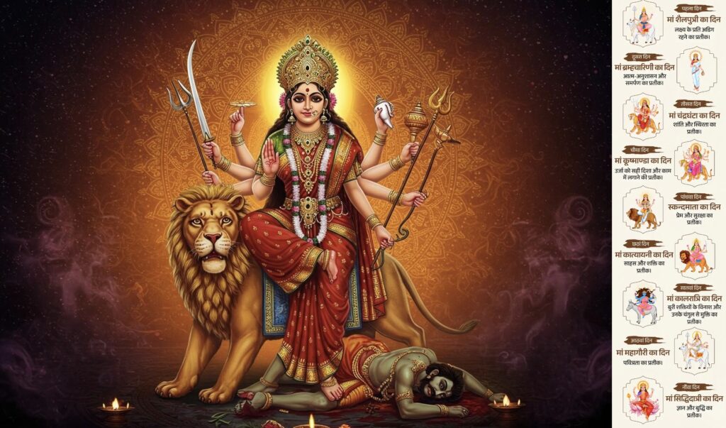 Goddess Durga and the nine divine avatars' worshipped during Navaratri 2025