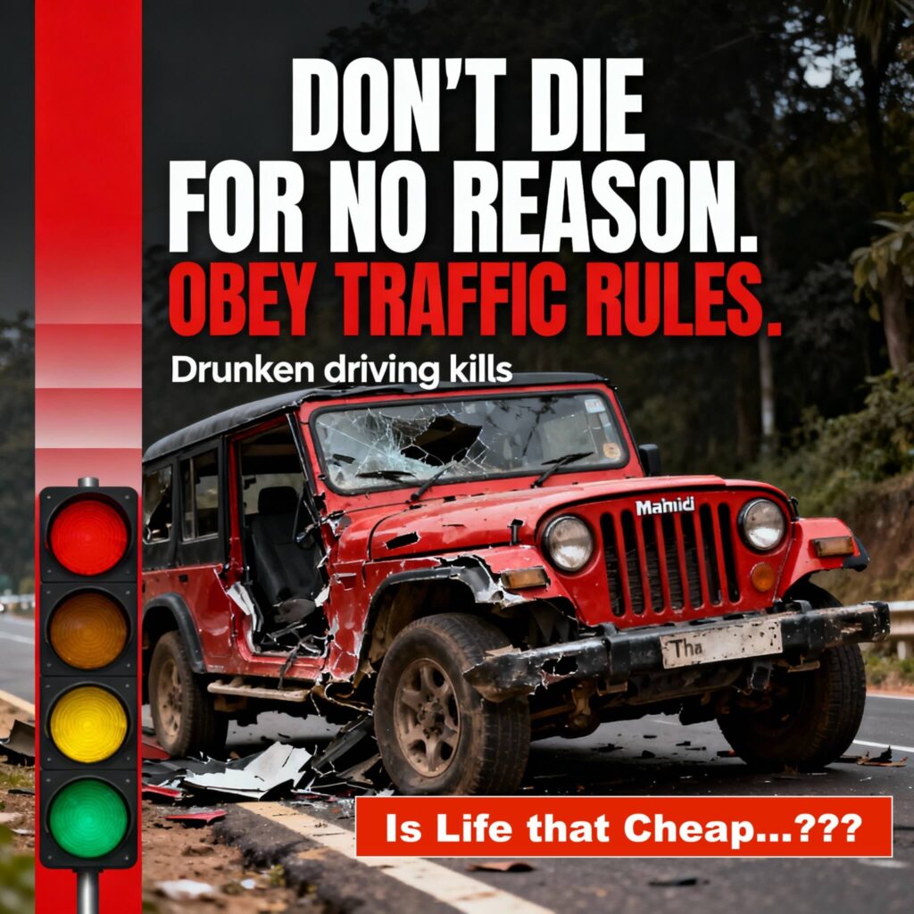 Speeding Mahindra Thar mangled after fatal crash near Gurugram highway divider