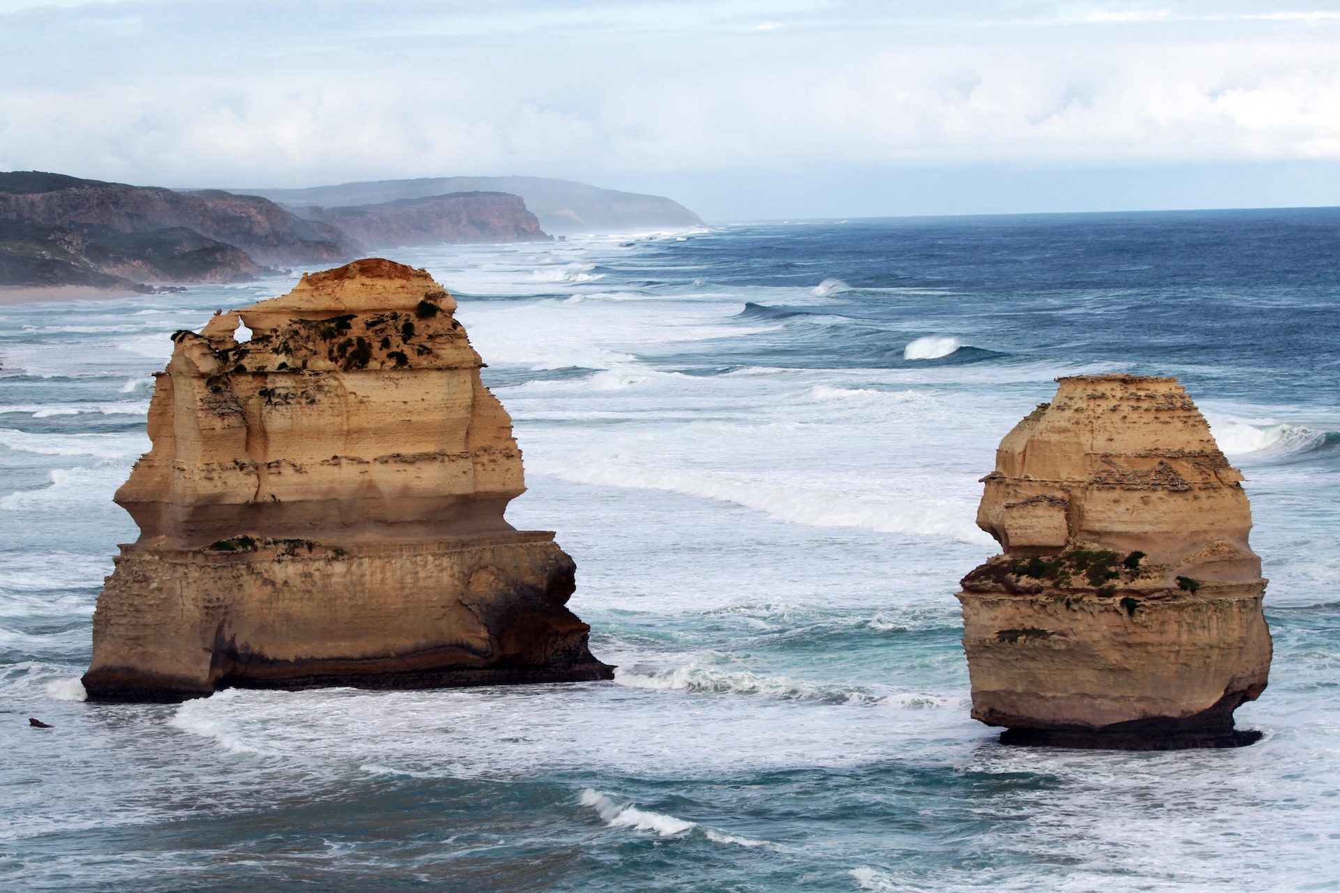 Twelve Apostles limestone stacks along Great Ocean Road, Victoria Australia