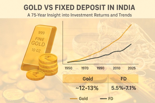 Gold vs Fixed Deposit in India historical trend chart