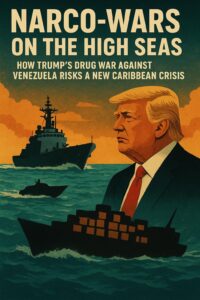 U.S. Navy warship intercepting Venezuelan drug boat in Caribbean