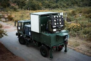 Army laser anti-drone platform with high-energy beam