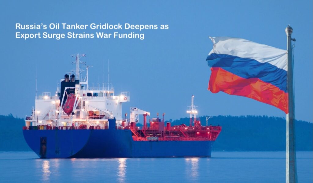 Russia’s Oil Tanker Gridlock worsens as exports surge