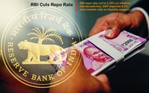 RBI repo rate cut announcement at 5.25% during MPC meeting