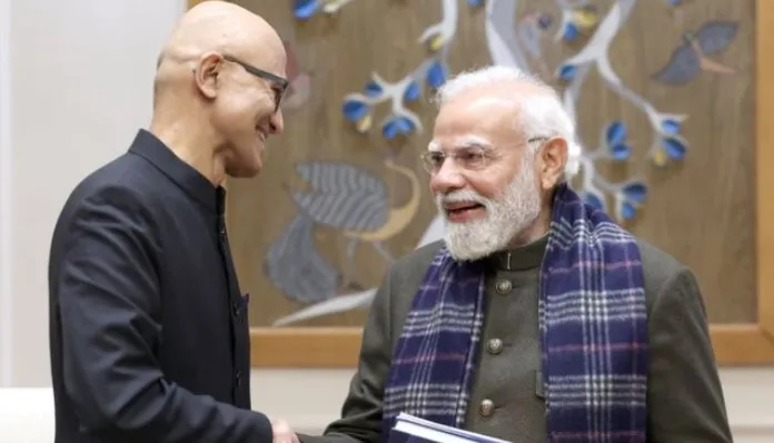 Microsoft India AI investment announced after Nadella–Modi meeting