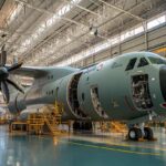Tata-Airbus C-295 military transport aircraft assembly line in Vadodara, India