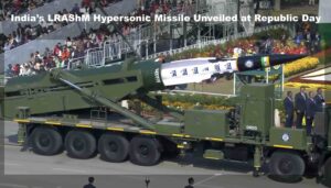 LRAShM hypersonic missile displayed at Republic Day Parade