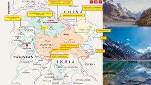 Shaksgam Valley Indian territory map near Siachen Glacier