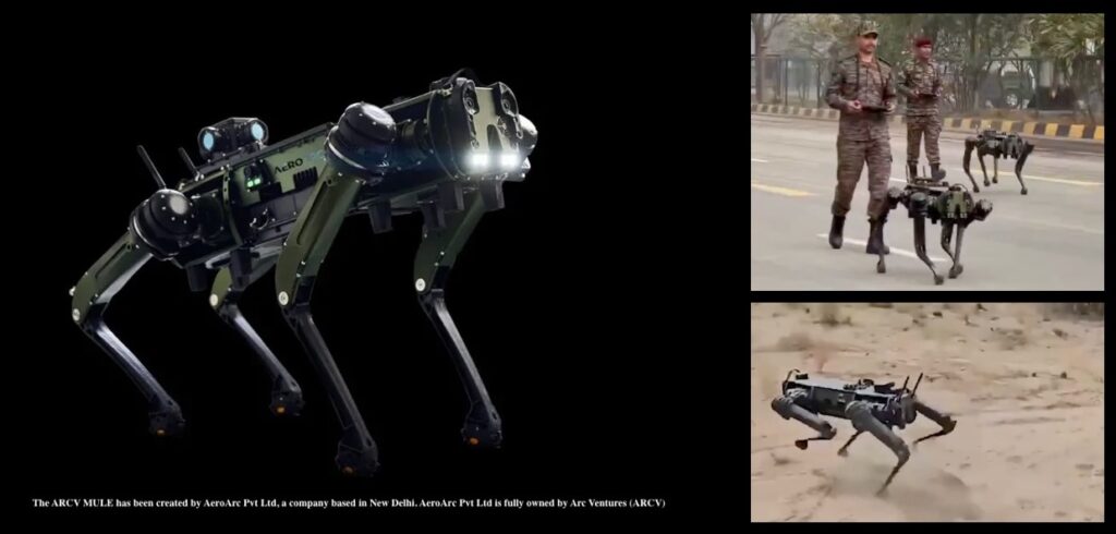 Indian Army MULE Robot conducting AI-enabled patrol along LoC