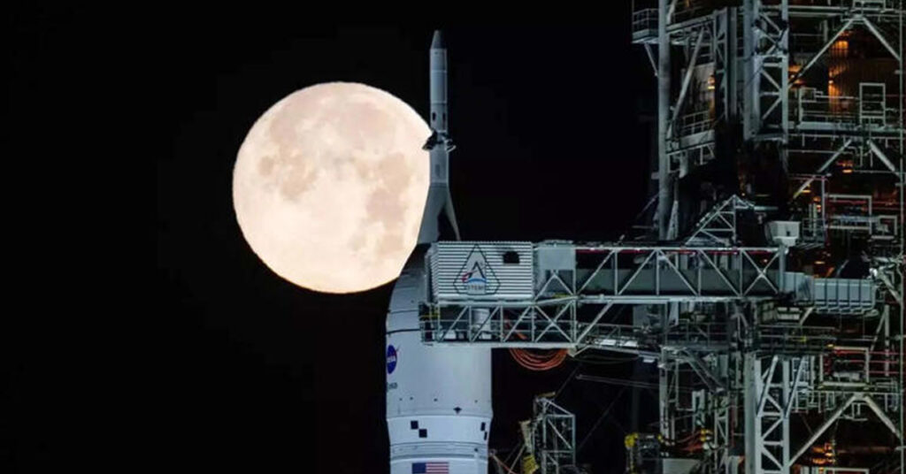 NASA SLS rocket during launch test