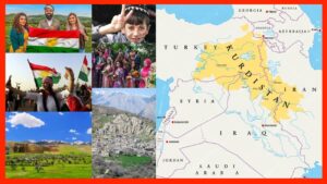 Kurdish homeland map and the Kurds showing statehood aspirations