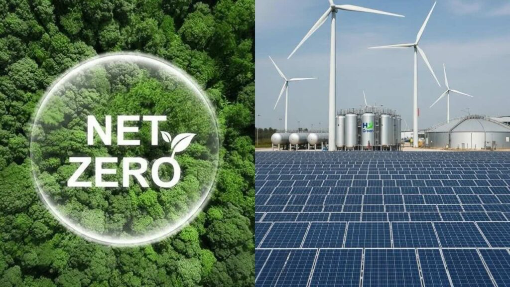 India Net Zero Investment through large-scale solar and wind parks