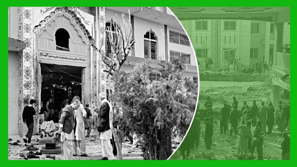 Pakistan sectarian violence at Khadija Tul Kubra Mosque after ISIS bombing