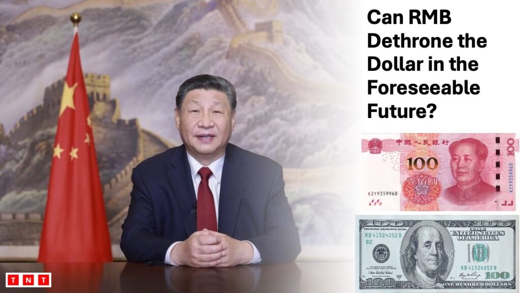 Xi Jinping speaking on China’s economic policy and yuan internationalisation