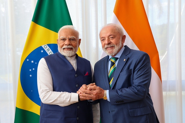 India and Brazil leaders signing critical minerals agreement in New Delhi