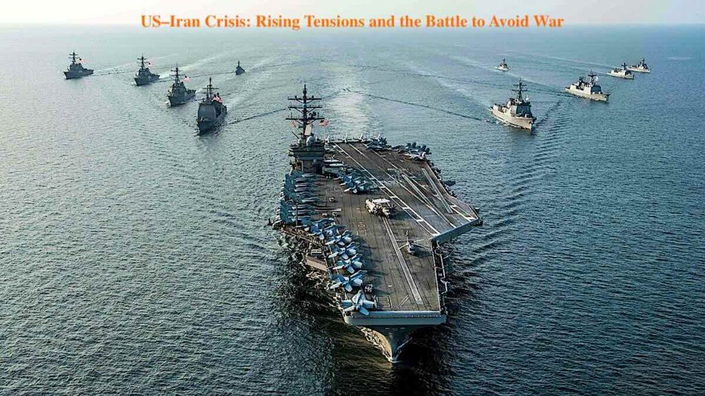 US fighter jets and warships deployed in the Middle East amid rising tensions between the United States and Iran in 2026