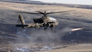 AH-64 Apache helicopter in Strait of Hormuz Offensive targeting Iranian naval assets