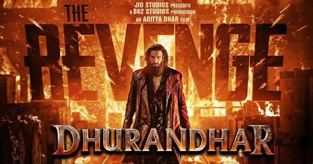 Dhurandhar The Revenge box office poster featuring Ranveer Singh in action