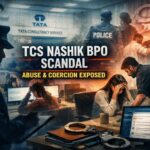 TCS Nashik BPO scandal showing police sting investigation into workplace abuse and coercion inside corporate office