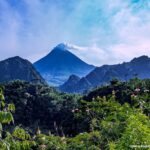 Mount Merapi with fumes from distance Yogyakarta Travel Guide