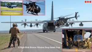 US Special Operations Rescue Inside Iran: MC-130J Commando II loaded with AH-6 Little Bird helicopter landed on austere dirt runway
