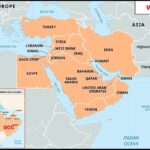 Iran War 2026 Map of West Asia and GCC Countries