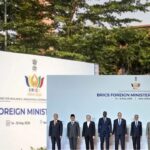 BRICS 2026 Foreign Ministers Meeting at Bharat Mandapam, New Delhi: Group photo of foreign ministers including S Jaishankar, Sergey Lavrov, Abbas Araghchi and other BRICS delegates
