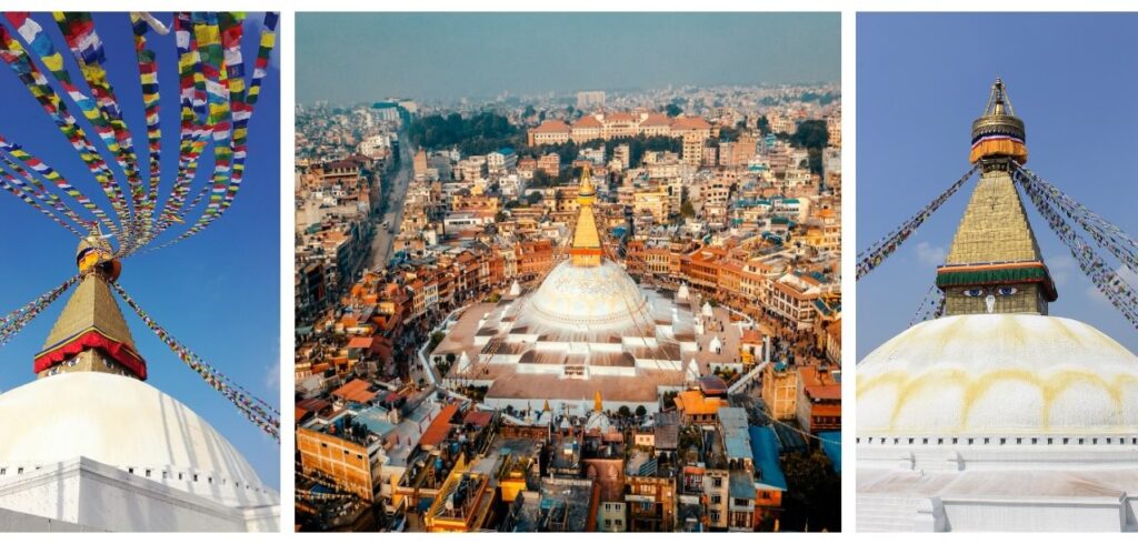 Boudhanath Stupa, the massive Buddhist stupa in Kathmandu