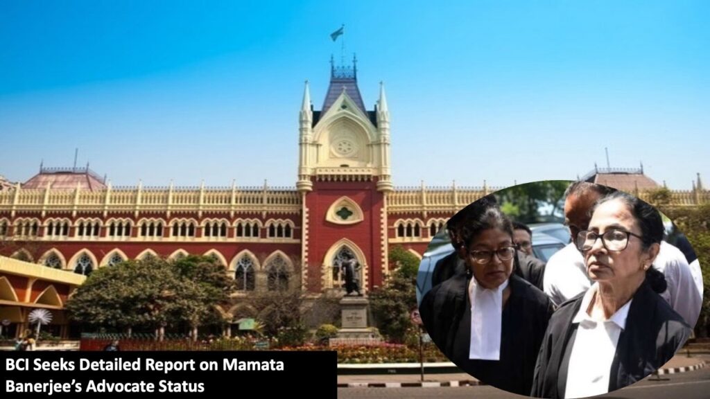 Mamata Banerjee wearing black lawyer gown and white collar bands at Calcutta High Court during post-poll violence hearing on May 14, 2026
