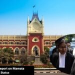 Mamata Banerjee wearing black lawyer gown and white collar bands at Calcutta High Court during post-poll violence hearing on May 14, 2026