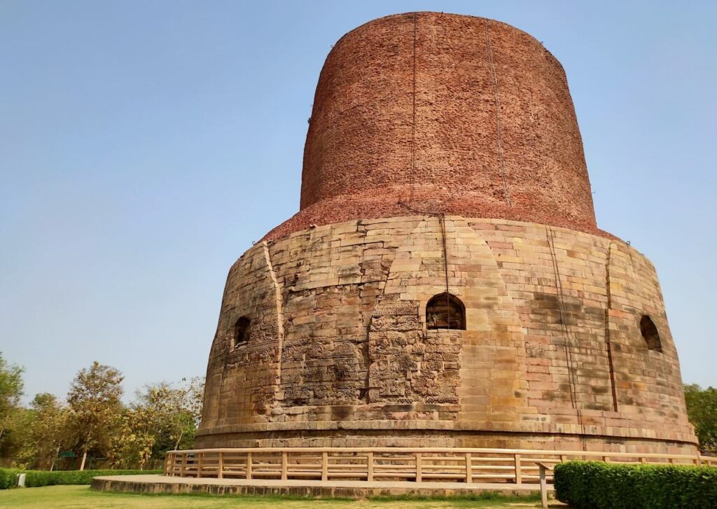 Full view of Dhamek Stupa Sarnath