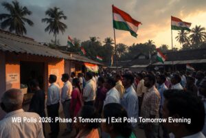 Voters queued up at a polling centre during West Bengal Polls 2026