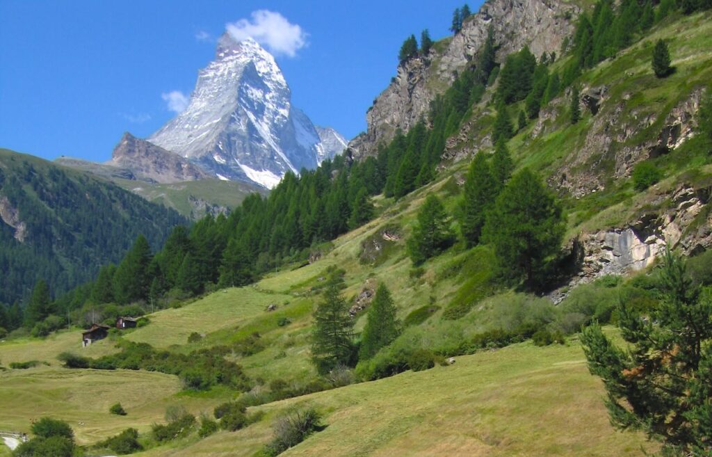 First view of the Matterhorn from Zermatt