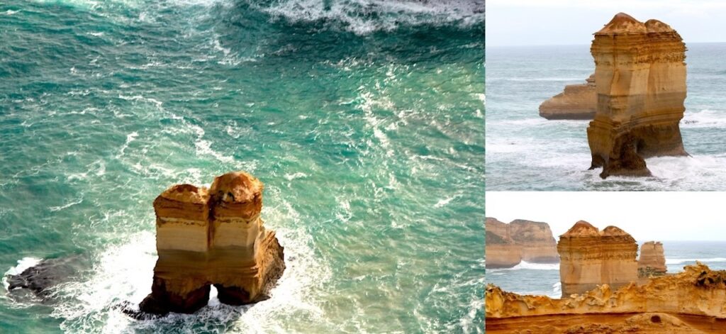 Salt and Pepper limestone stacks on the Great Ocean Road