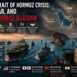 Oil tanker navigating the Strait of Hormuz crisis during the 2026 Iran-US war