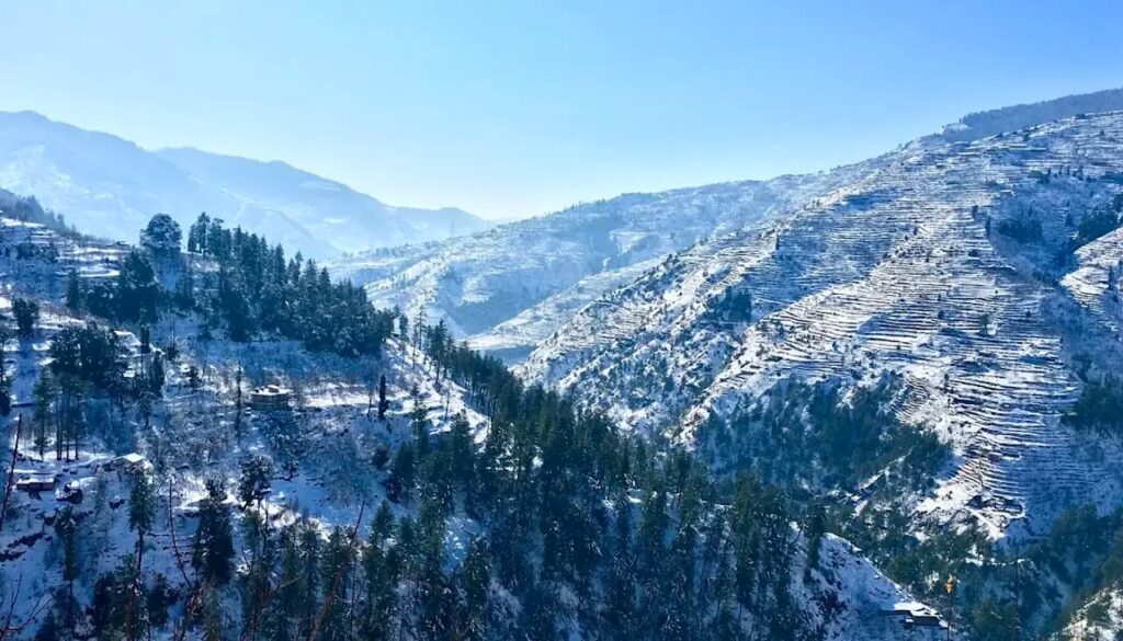 Snow-covered Shimla in winter season